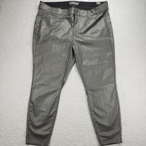 Torrid Bombshell Skinny Jeans Womens 22 Charcoal Gray High Rise Coated Denim NEW